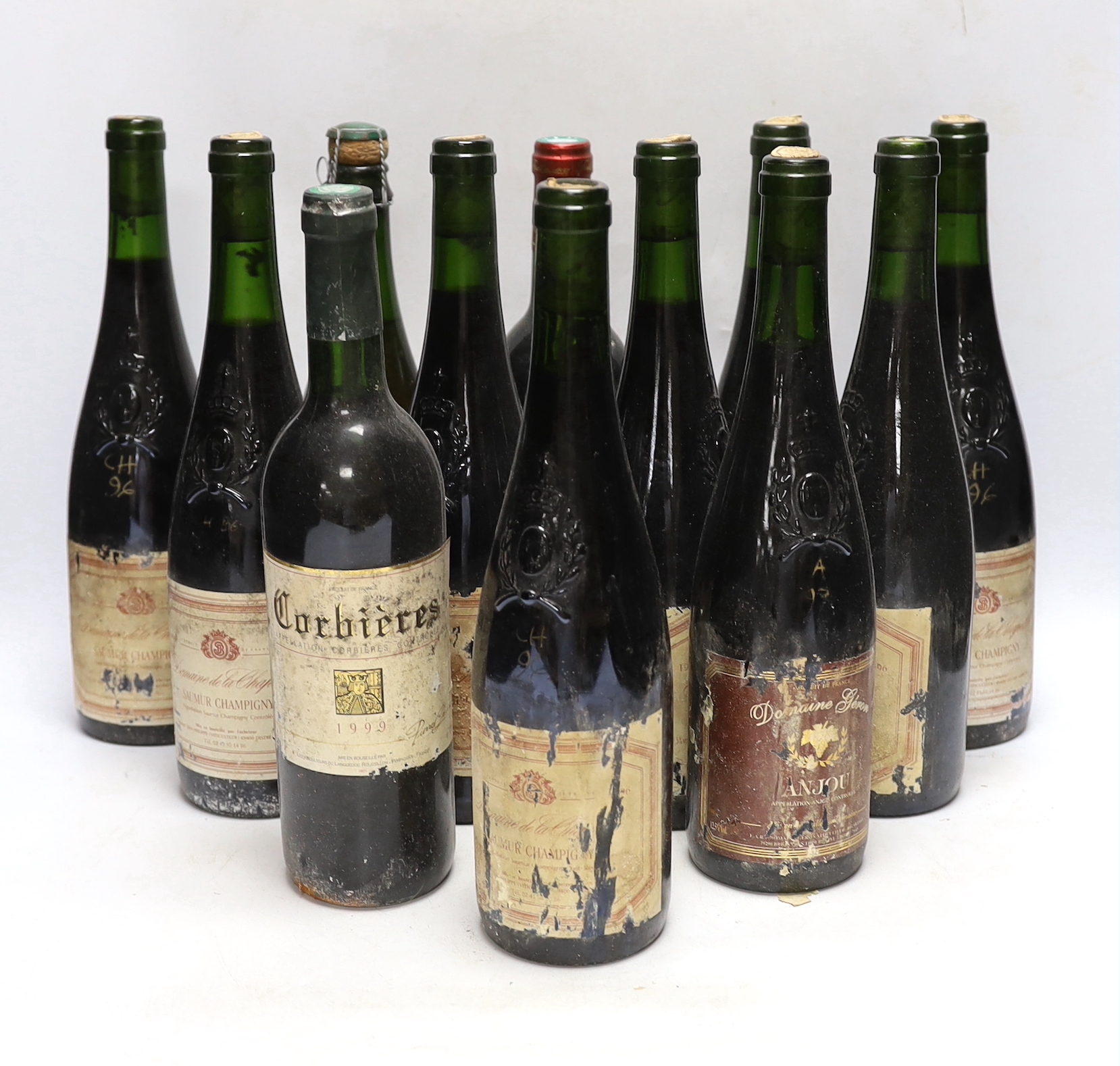 Twelve bottles of wine including nine Saumur Champigny 1996